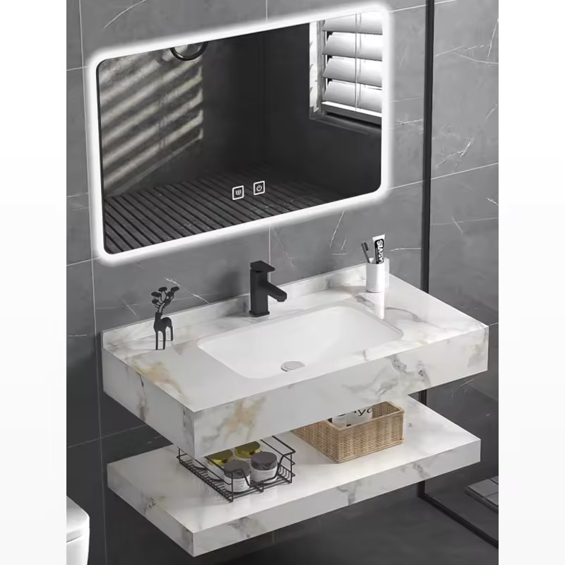 Hindi tinatagusan ng tubig na pader mount banyo ng vanity cabinet