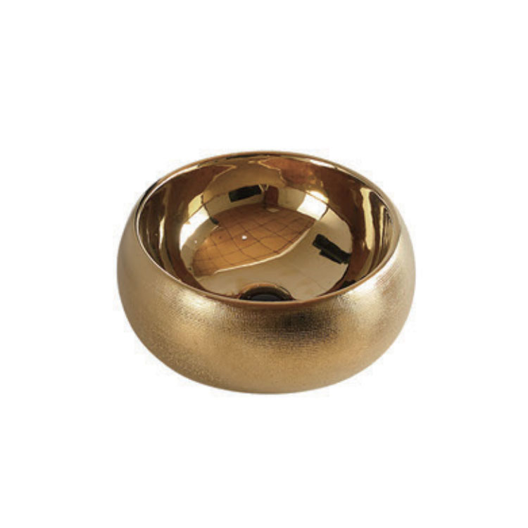 Electroplating Golden Banyo Round Basin