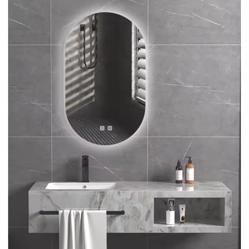 Hotel Luxury Rock Plate Banyo Cabinet Set