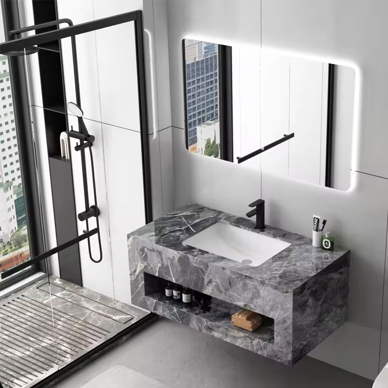 LED Mirror banyo sink cabinet set