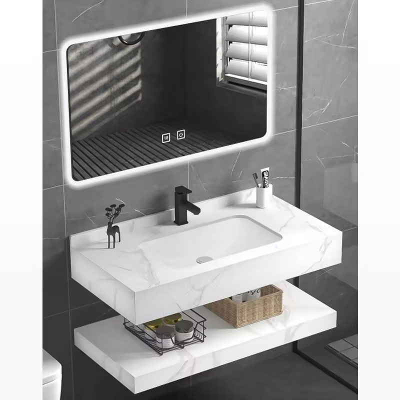 LED mirror banyo sink cabinet